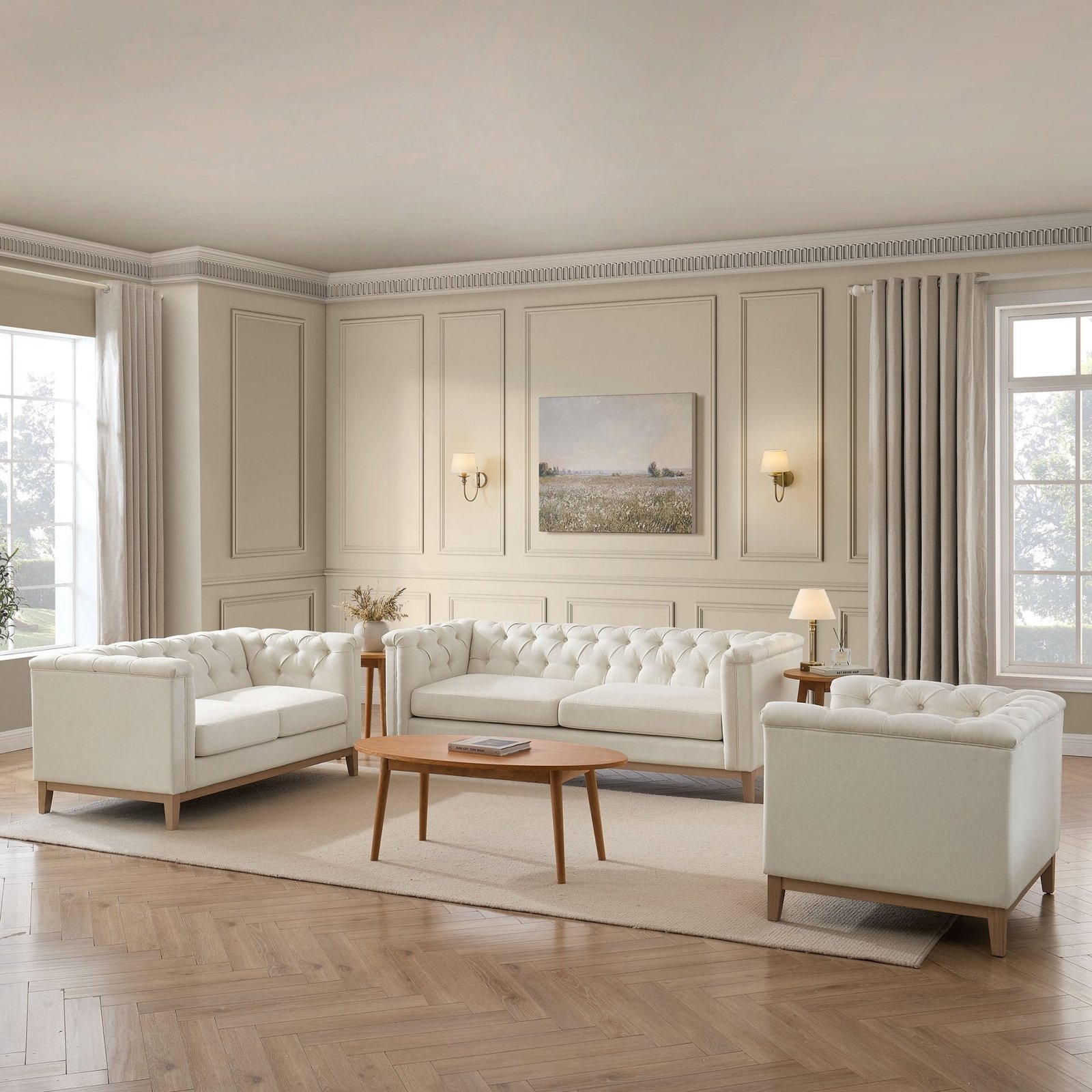 Chesterfield 3 Seater Sofa - Image 8